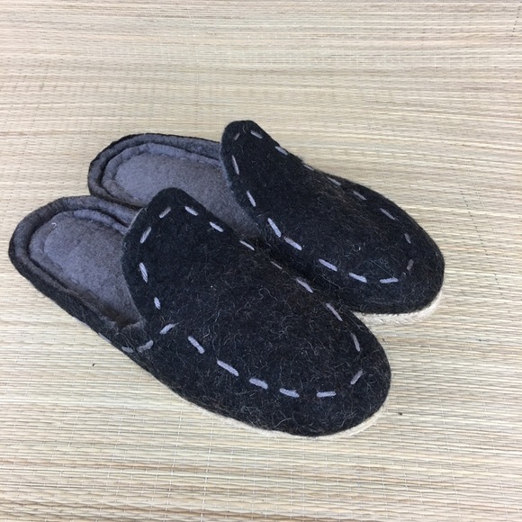 wool mule slippers